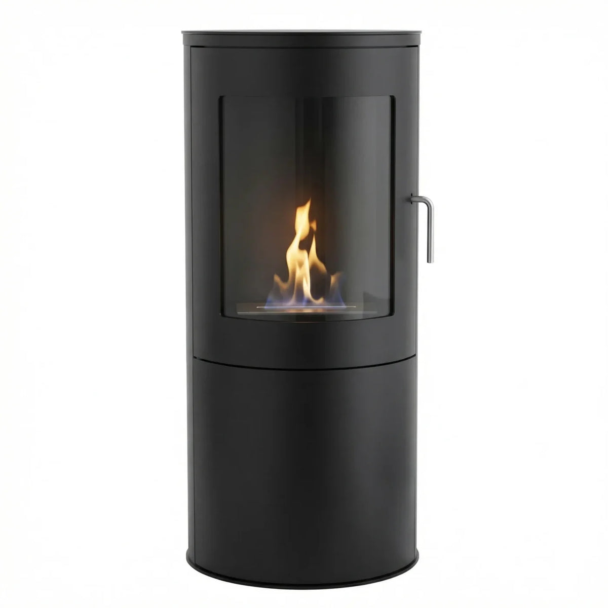 ScandiFlames Richmond Black Bioethanol Fireplace with Flat Back