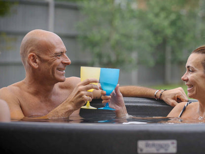 RotoSpa Orbis Round Hot Tub & Ice Bath | 4–5 Person Garden Spa Dark Grey