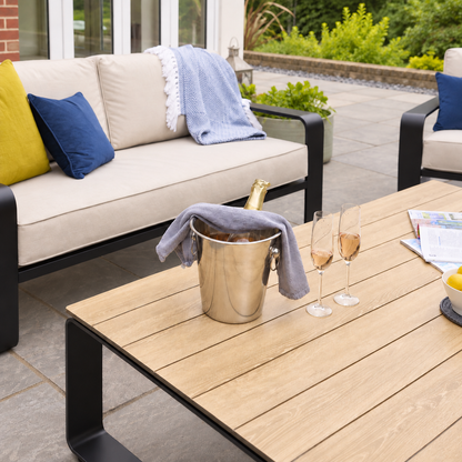 Hex Living Social Set Graphite Black | Premium Garden Furniture