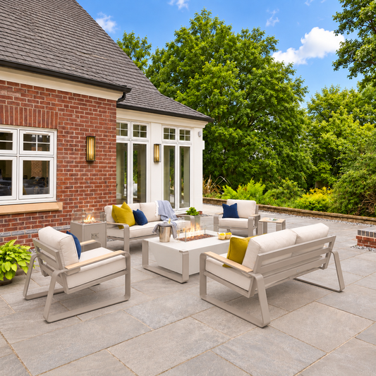 Hex Living Social Set Pebble Grey | Premium Garden Furniture