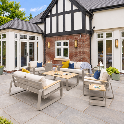 Hex Living Social Set Pebble Grey | Premium Garden Furniture