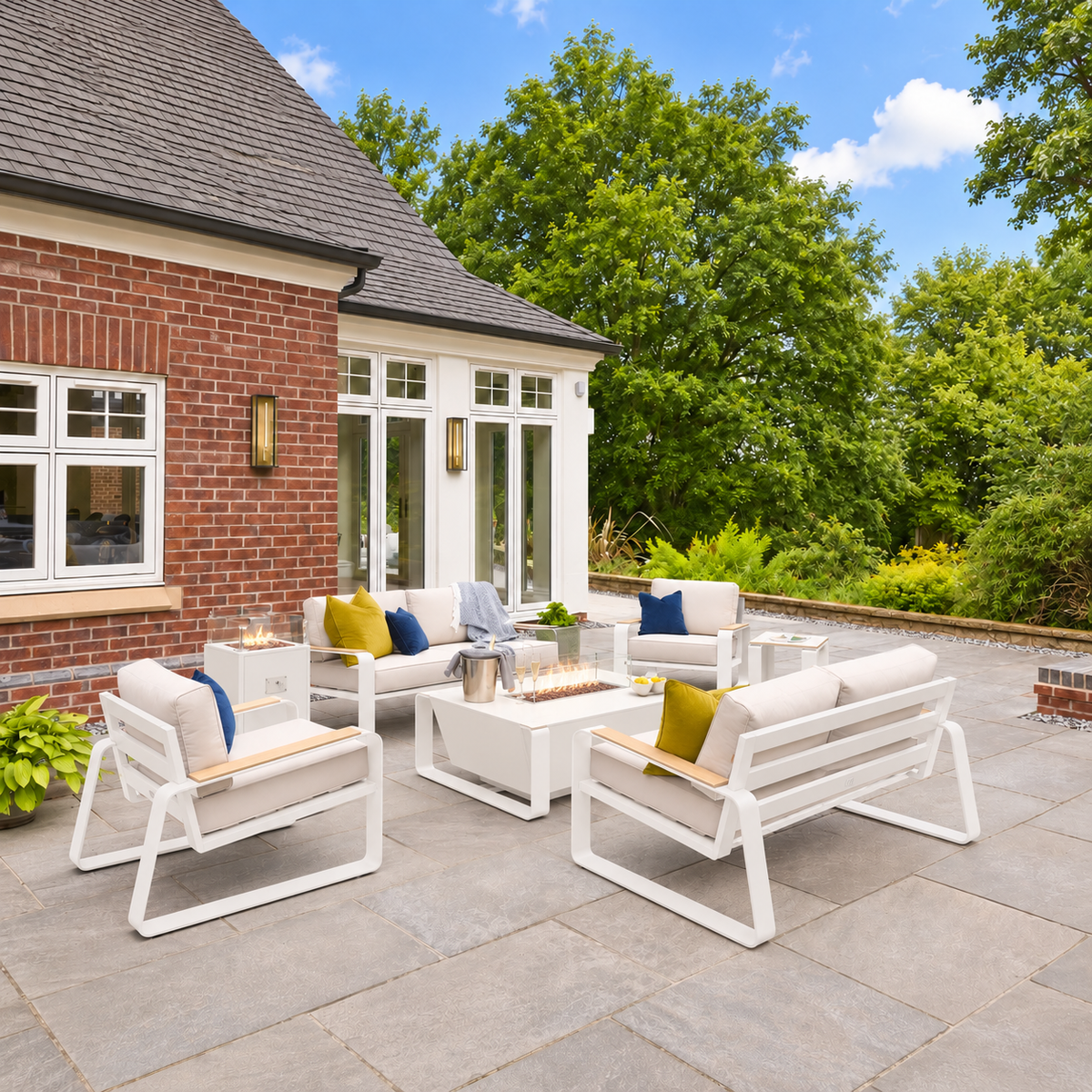 Hex Living Social Set Porcelain White | Premium Garden Furniture
