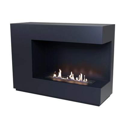 ScandiFlames Seattle Black Bioethanol Fireplace with Two Sided Flame View