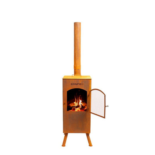 BonFeu, BonCarre, Outdoor Fireplace, Rust