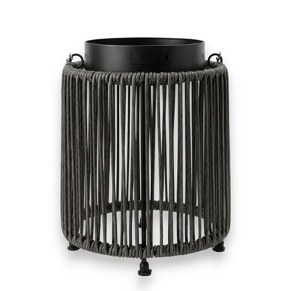 ZOLUNA Luca Deep Coal Solar Lantern | USB Rechargeable Outdoor Lantern with Dimming