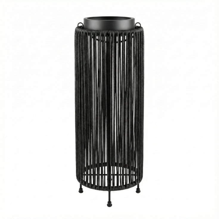ZOLUNA Luca Grande Deep Coal Solar Lantern | Large USB Rechargeable Outdoor Lamp