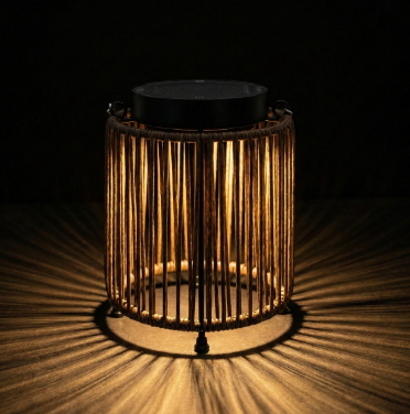 ZOLUNA Luca Light Oak Solar Lantern | USB Rechargeable Outdoor Floor Lamp