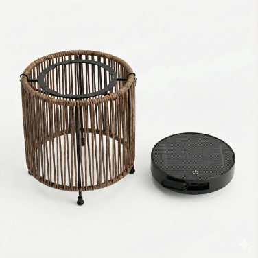 ZOLUNA Luca Light Oak Solar Lantern | USB Rechargeable Outdoor Floor Lamp