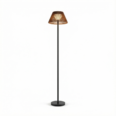 ZOLUNA SOFIE Solar Floor Lamp | Luxury Rattan Outdoor Lamp with Remote Control