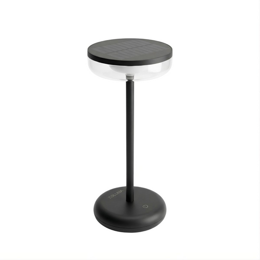 ZOLUNA Bobbie Black Solar Table Lamp | Touch Dimmable &amp; USB Rechargeable
