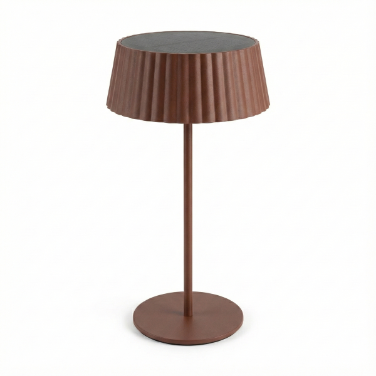 ZOLUNA JYP Rusty Red Solar Table Lamp | Heavy Metal Outdoor Lamp with USB Charging