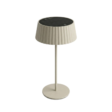 ZOLUNA JYP Solar Table Lamp Sand | Premium Heavy Outdoor Lamp with USB Charging