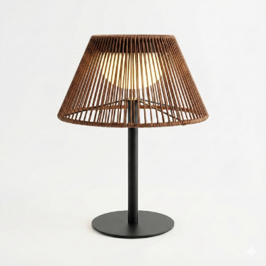 ZOLUNA MOOS Solar Table Lamp | Rattan Outdoor Lamp with USB Charging & Dimming