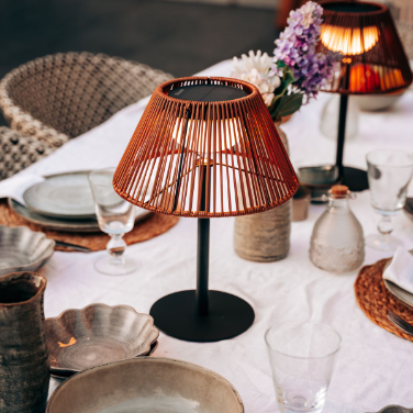 ZOLUNA MOOS Solar Table Lamp | Rattan Outdoor Lamp with USB Charging & Dimming