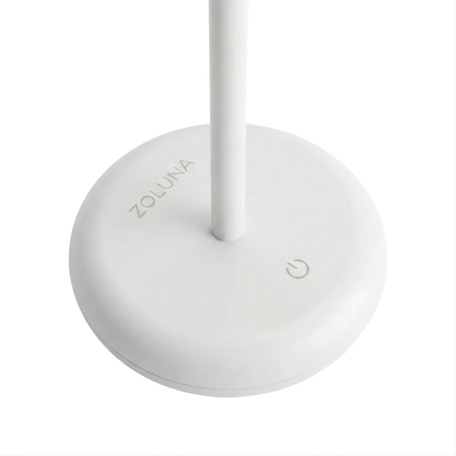 ZOLUNA Bobbie White Solar Table Lamp | Touch Dimmable & USB Rechargeable Light