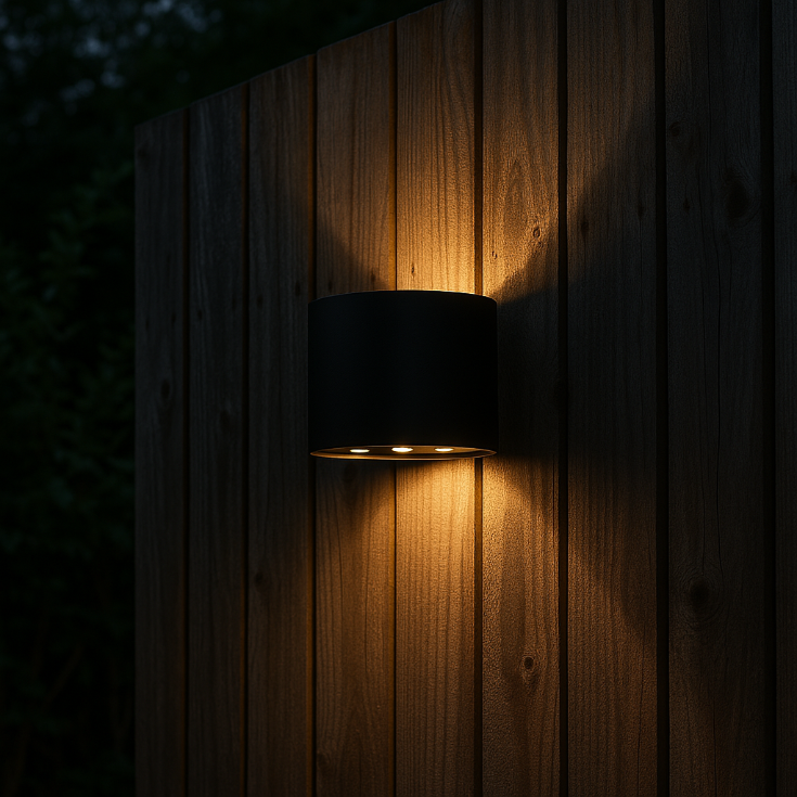 ZOLUNA Marga Round Solar Wall Lamp | Premium Aluminium Up & Down Light