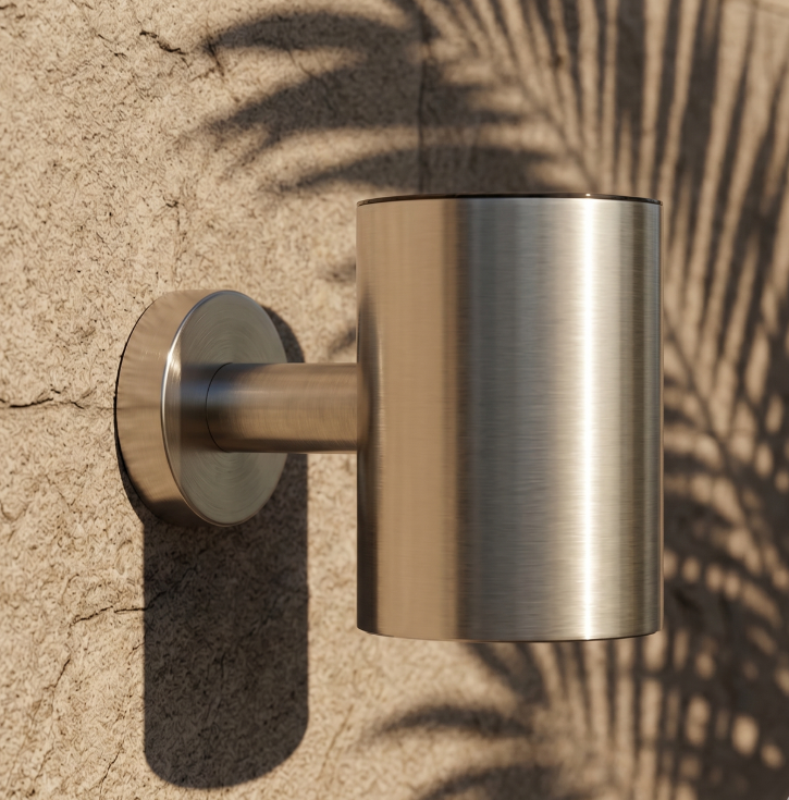 ZOLUNA Noor Solar Wall Lamp | Stainless Steel Up & Down Outdoor Light