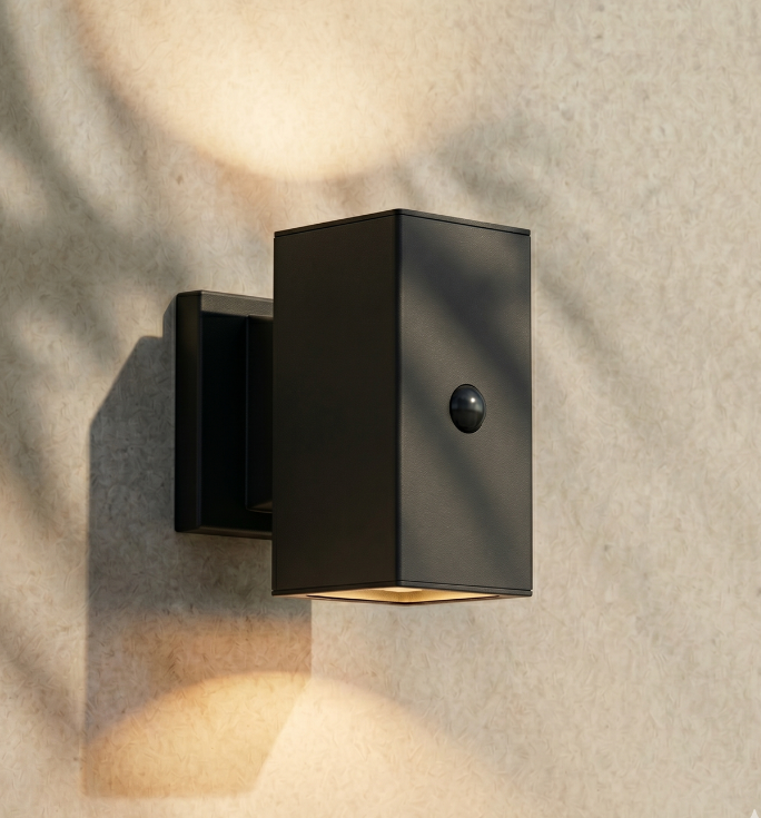 ZOLUNA Willem Square Solar Wall Light | Motion Sensor Up Down Outdoor Light
