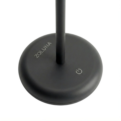 ZOLUNA Bobbie Black Solar Table Lamp | Touch Dimmable &amp; USB Rechargeable