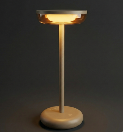 ZOLUNA Bobbie Cappuccino Solar Table Lamp | Elegant Touch Dimmable Outdoor Light