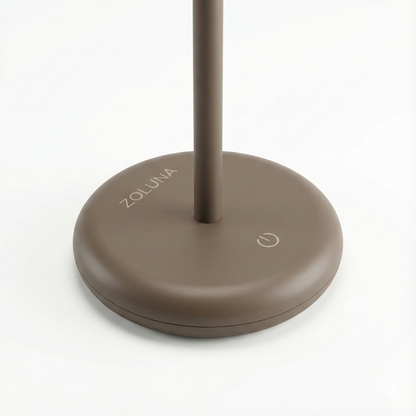 ZOLUNA Bobbie Cappuccino Solar Table Lamp | Elegant Touch Dimmable Outdoor Light