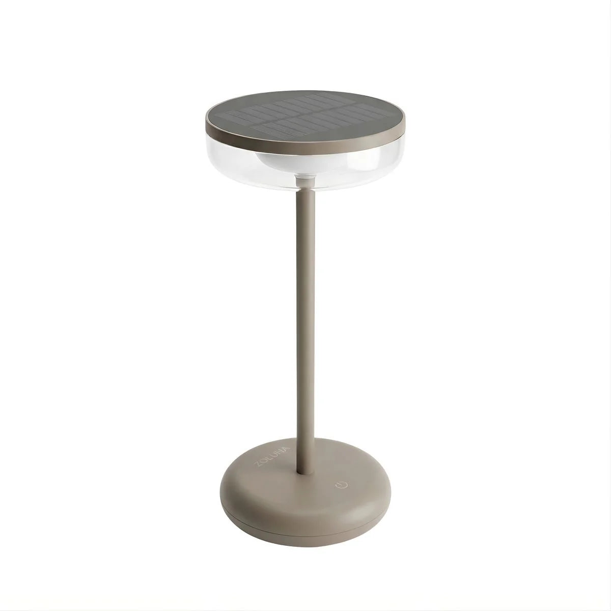 ZOLUNA Bobbie Cappuccino Solar Table Lamp | Elegant Touch Dimmable Outdoor Light