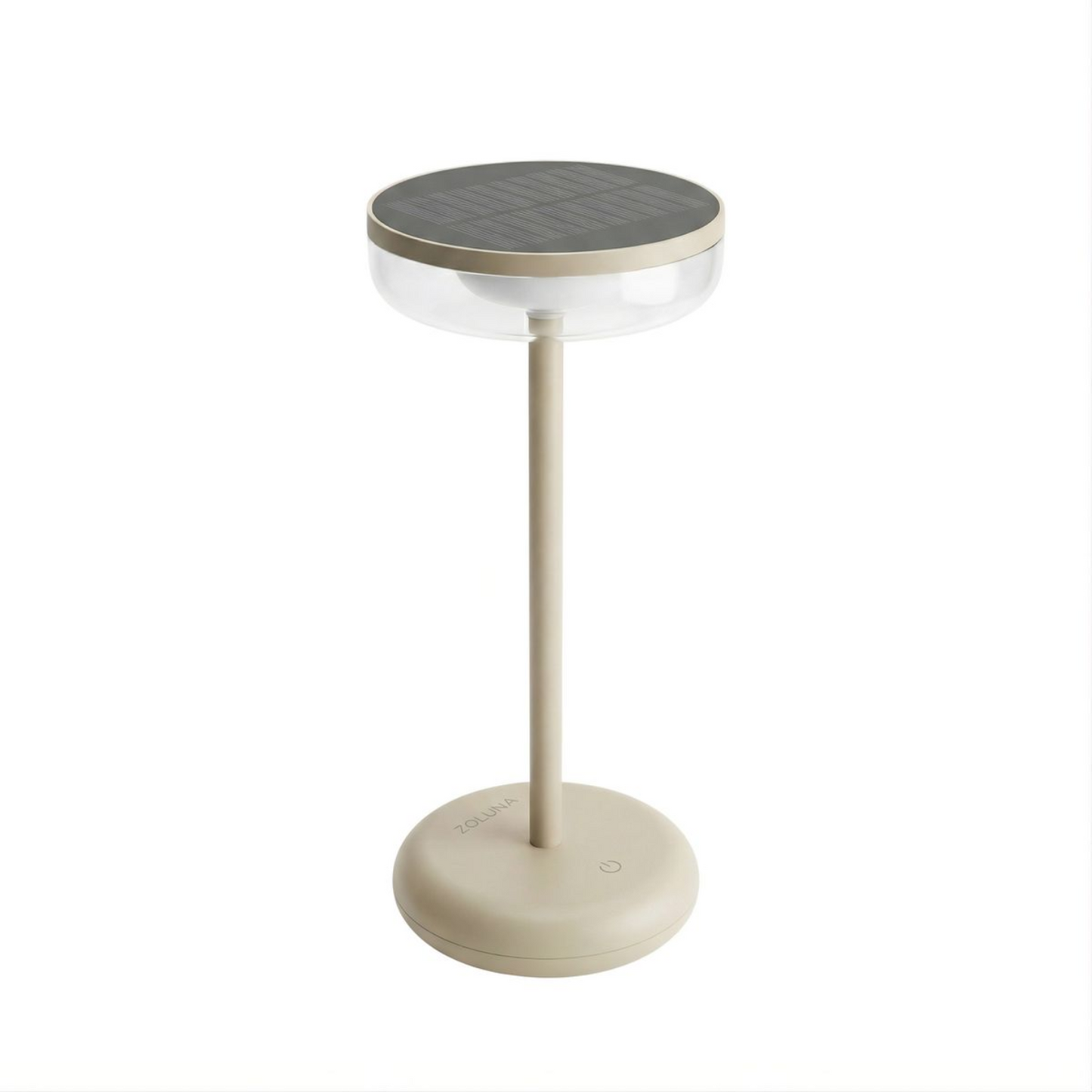 ZOLUNA Bobbie Sand Solar Table Lamp | Touch Dimmable &amp; USB Rechargeable