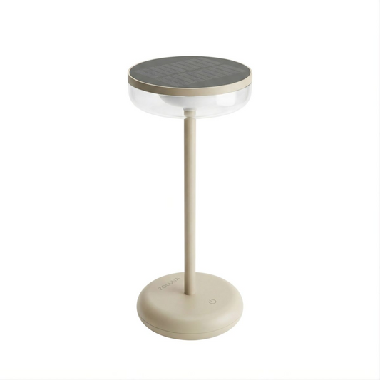 ZOLUNA Bobbie Sand Solar Table Lamp | Touch Dimmable &amp; USB Rechargeable