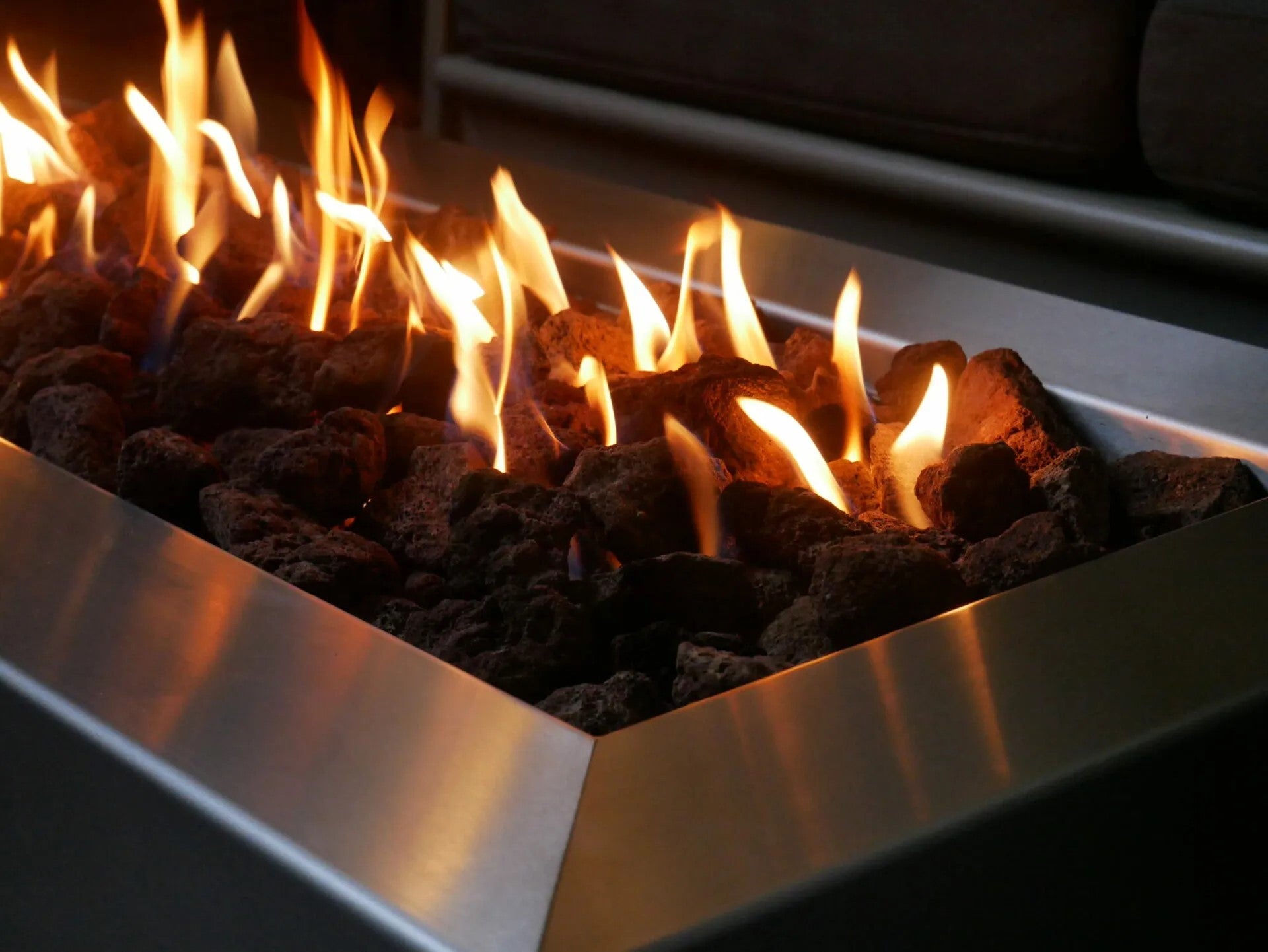 Vulcan – Premium Stainless Steel Rectangle Gas Fire Pit Table