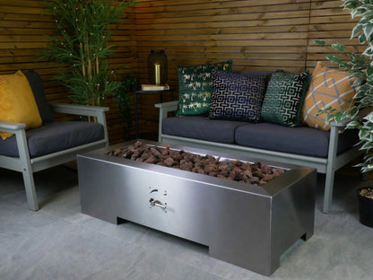 Vulcan – Premium Stainless Steel Rectangle Gas Fire Pit Table