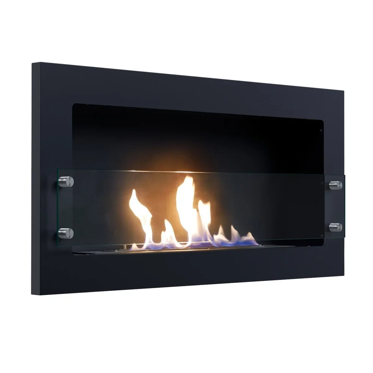 ScandiFlames Texas Black Wall Mounted Bioethanol Fireplace