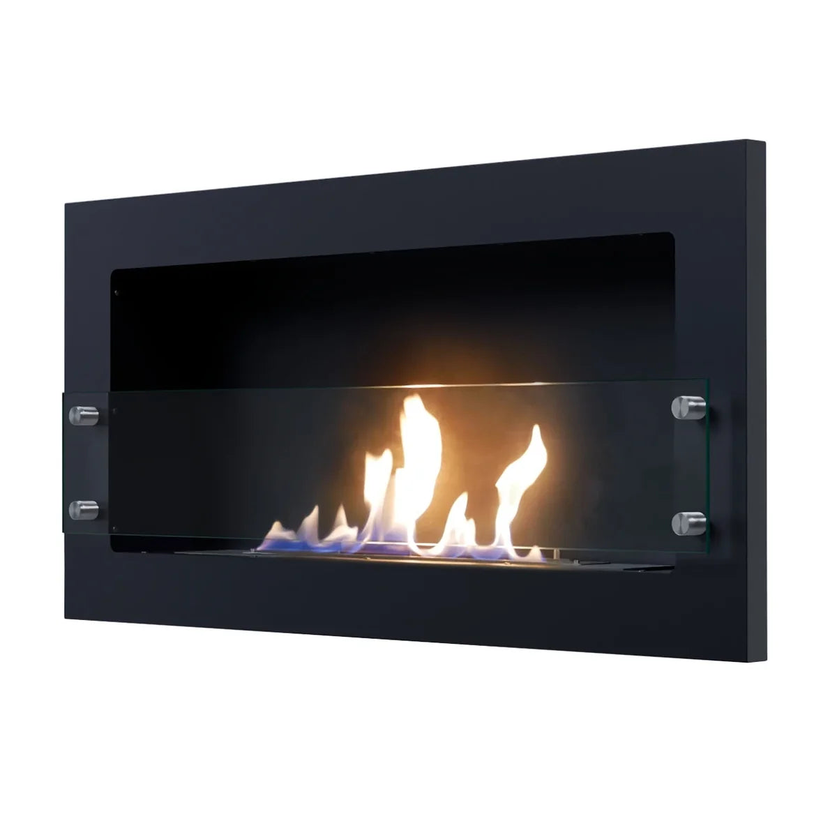 ScandiFlames Texas Black Wall Mounted Bioethanol Fireplace