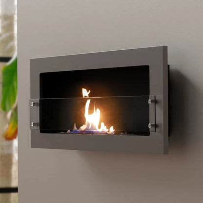 ScandiFlames Texas Steel Wall Mounted Bioethanol Fireplace