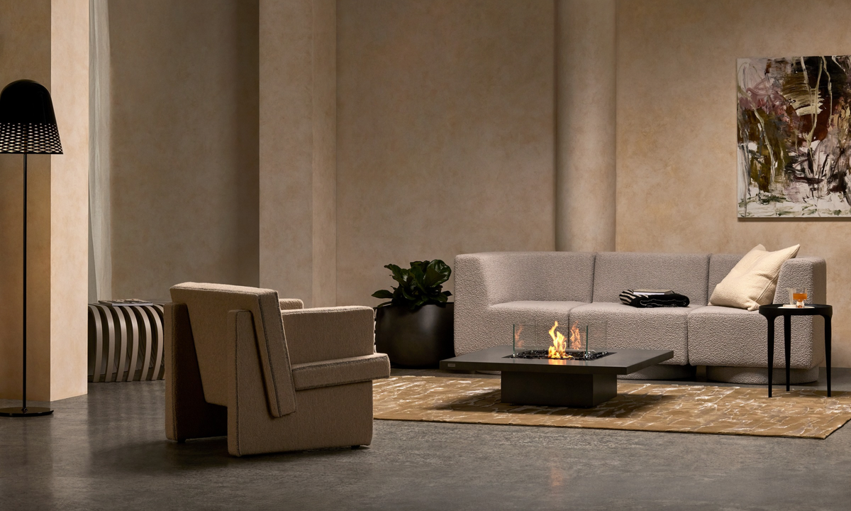 EcoSmart Fire Vertigo 40L Bioethanol Fire Pit & Gas Burner Table for Stylish Outdoor Living
