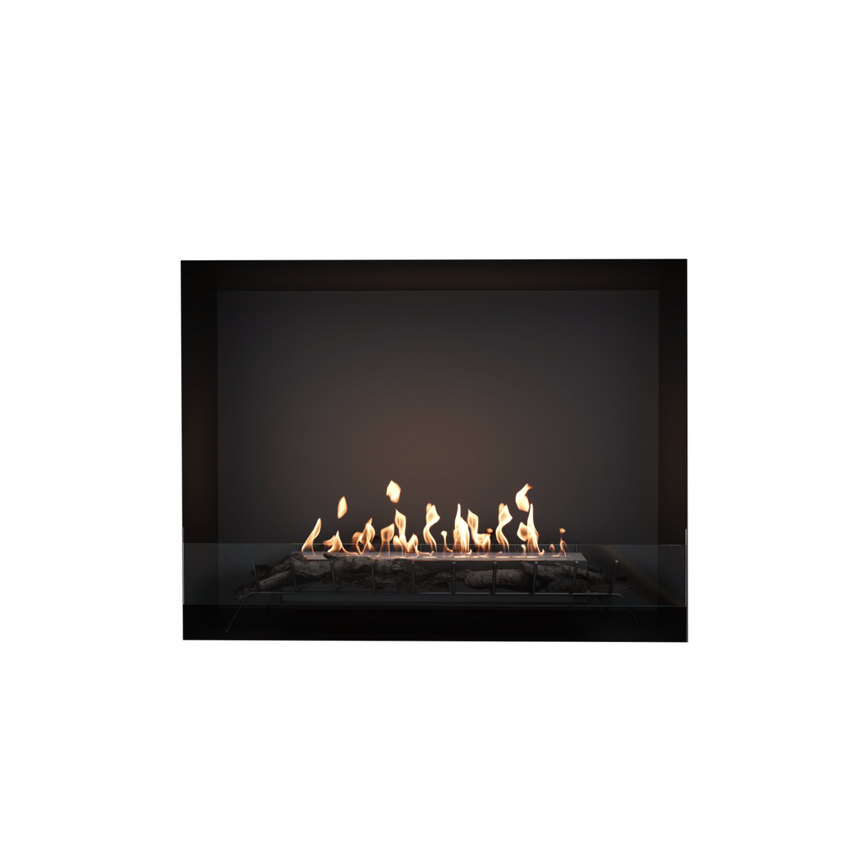 EcoSmart Heritage 56SS Bioethanol Fireplace with Wide Flame View
