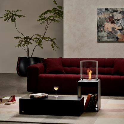 EcoSmart Fire Pop 8T Tall Bioethanol Fireplace for Indoor and Outdoor Spaces