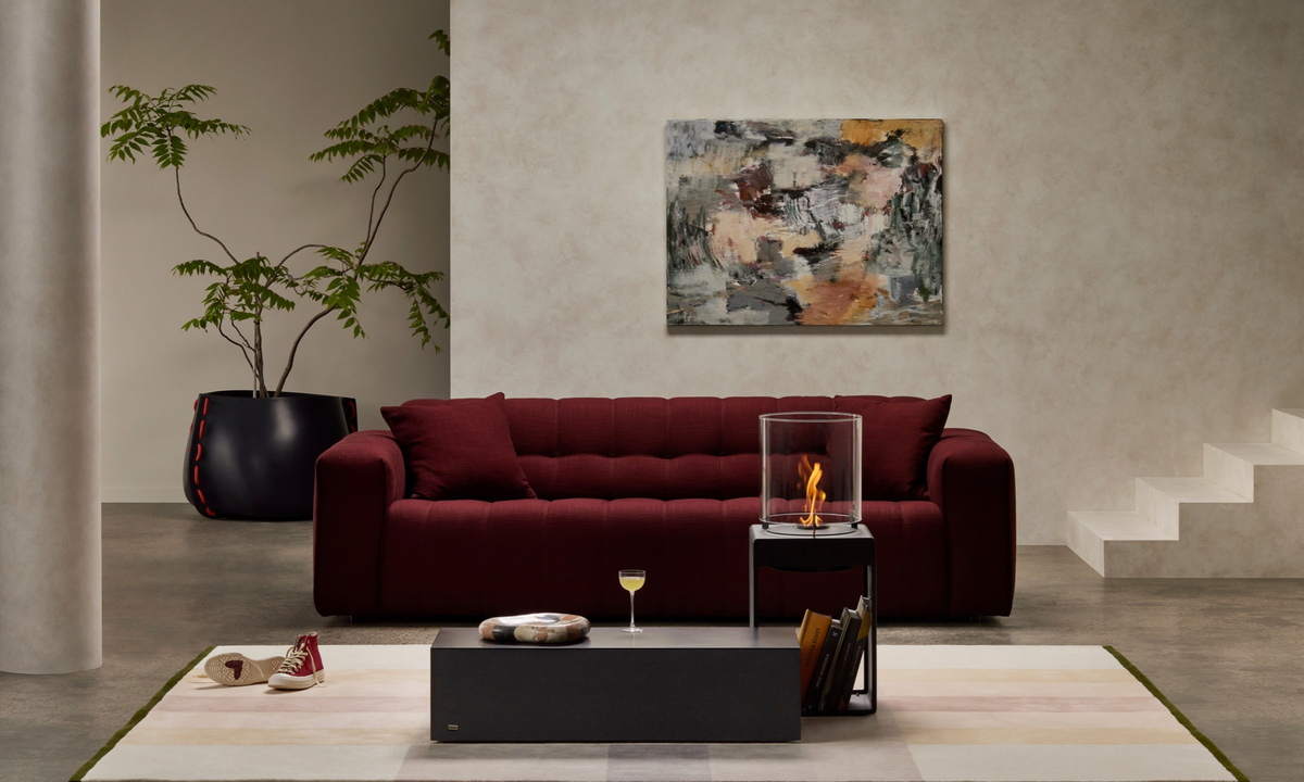 EcoSmart Fire Pop 8T Tall Bioethanol Fireplace for Indoor and Outdoor Spaces