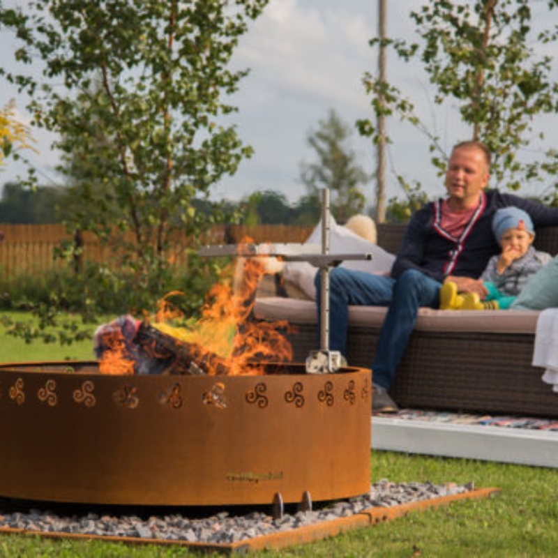 GrillSymbol Cor-Ten Steel Fire Pit Legend XL