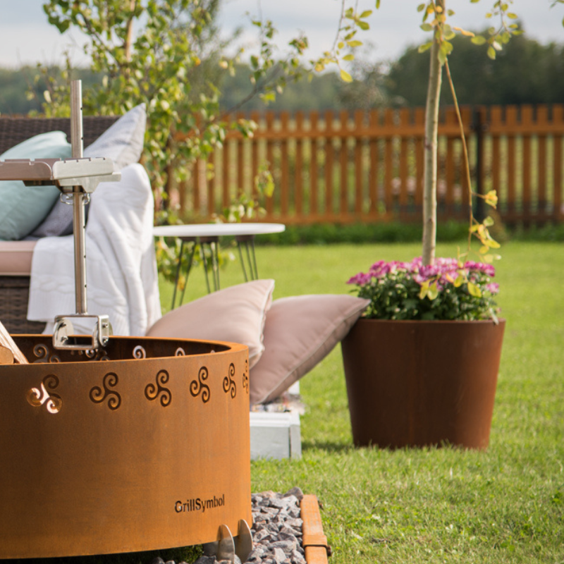 GrillSymbol Cor-Ten Steel Fire Pit Legend XL