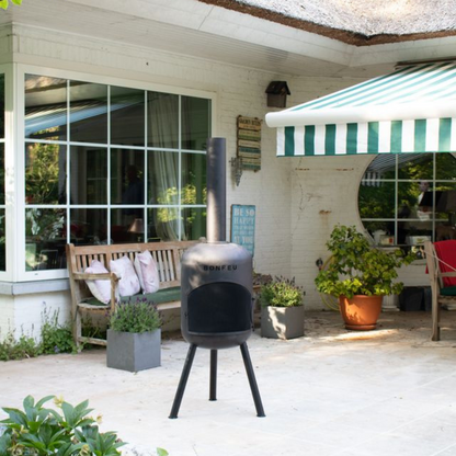Bonfeu, BonBono, Outdoor Fireplace and Grill, Black