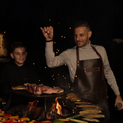 BonFeu, BonBiza XL, Fire Bowl & BBQ Plancha, Open Design, Rusty Brown