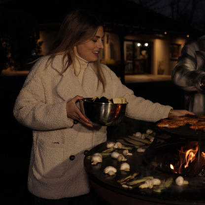 BonFeu, BonBiza XL, Fire Bowl & BBQ Plancha, Rusty Brown
