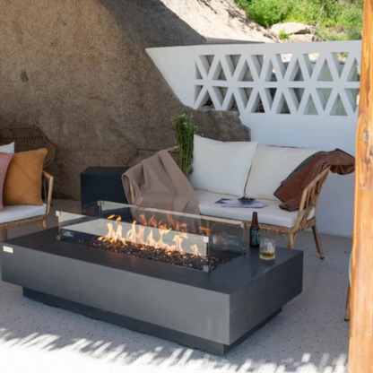 Elementi Plus, Positano, Fire Table, Dark Grey, Concrete Outdoor, Propane / Natural Gas