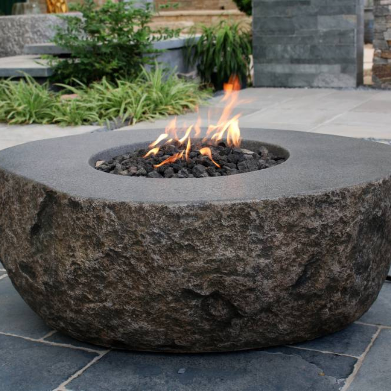 Elementi Chester Natural Stone Fire Table | Bespoke Outdoor Gas Fire Pit