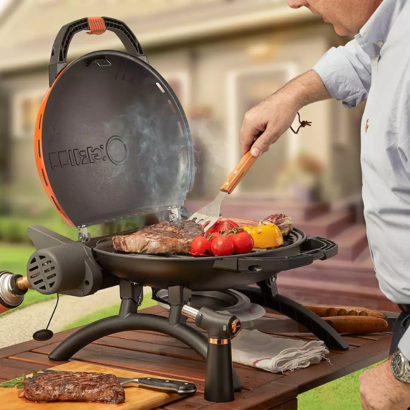 O GRILL 500 Cream Portable Gas BBQ | Compact Outdoor Grill