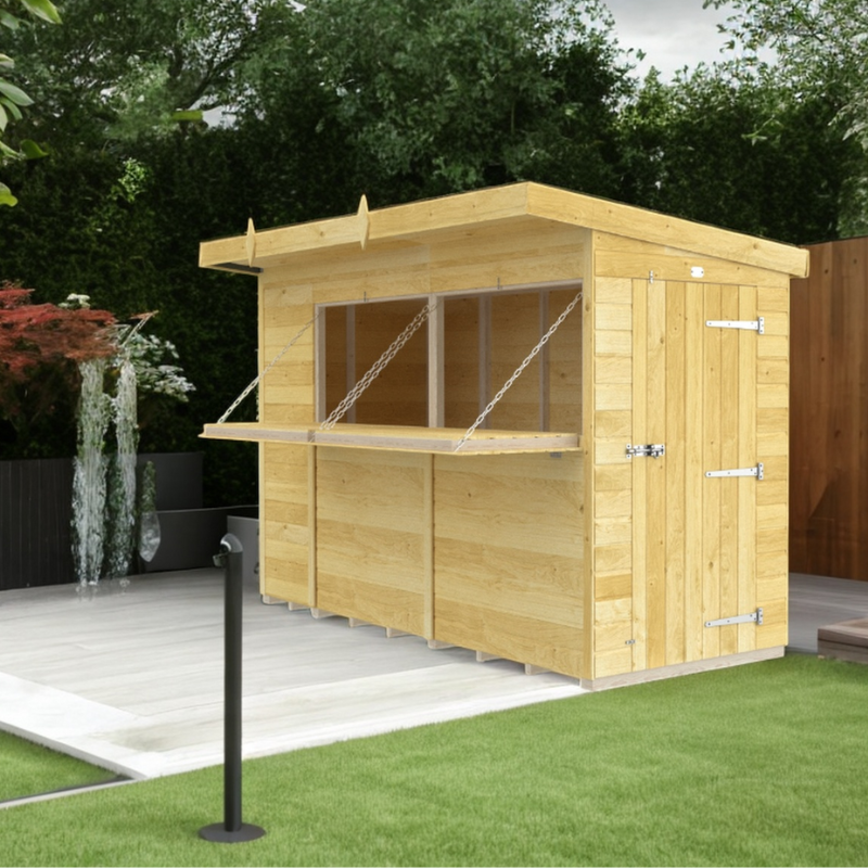 Madagascar 10ft x 6ft Timber Outdoor Bar – Garden Entertaining Hub 