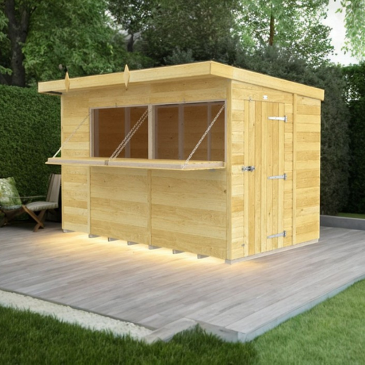 Madagascar 10ft x 8ft Timber Outdoor Bar – Garden Entertaining Hub
