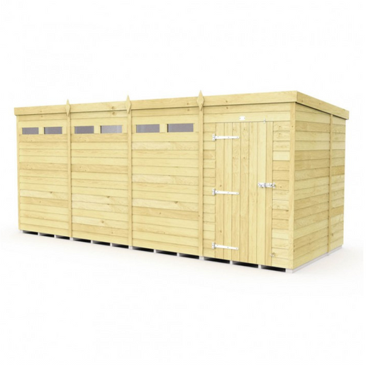 Bond Pent Security Shed, 16ft x 7ft – Durable Tongue & Groove Garden Storage