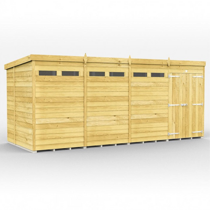 Bond Pent Security Shed, 16ft x 7ft – Durable Tongue & Groove Garden Storage