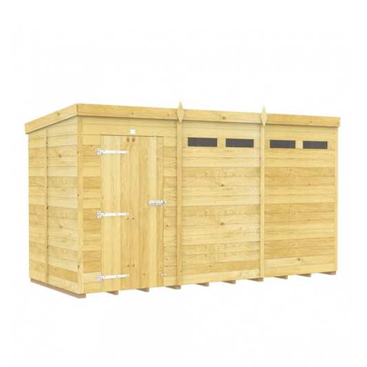 Bond Pent Security Shed, 12ft x 5ft – Durable Tongue & Groove Garden Storage